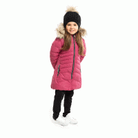 Пальто зимнее для девочки NANO F18M1252 Framboise Mix