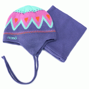 Зимний комплект для девочки "Шапка + Бафф/Манишка" NANO F14TC276 Phlox Pink Зимний комплект для девочки "Шапка + Бафф/Манишка" NANO F14TC276 Phlox Pink