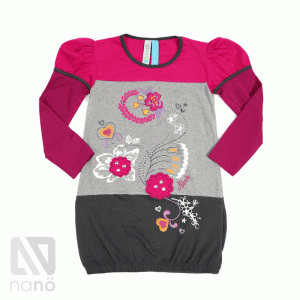 F1402-01 Dark grey mix Туника для девочки F1402-01 Dark grey mix Туника для девочки