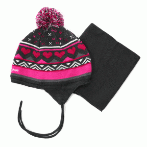 Зимний комплект для девочки "Шапка + Бафф/Манишка" Peluche&Tartine от 3 до 8 лет F16ACC66 Deep Gray Зимний комплект для девочки "Шапка + Бафф/Манишка" Peluche&Tartine от 3 до 8 лет F16ACC66 Deep Gray