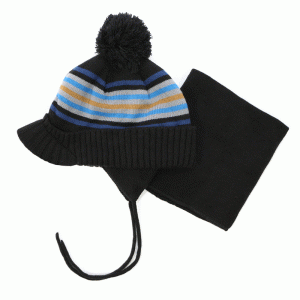 Зимний комплект мальчику "Шапка + Бафф/Манишка" Peluche&Tartine от 3 до 8 лет F16ACC75EG Black Зимний комплект мальчику "Шапка + Бафф/Манишка" Peluche&Tartine от 3 до 8 лет F16ACC75EG Black