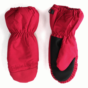 Зимние непромокаемые рукавицы-краги  PELUCHE & TARTINE F17MIT56 Scarlet