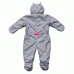 Демисезонный комбинезон на флисе для девочки PELUCHE&TARTINE S18M108 FrostGray Демисезонный комбинезон на флисе для девочки PELUCHE&TARTINE S18M108 FrostGray