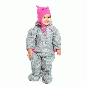 Демисезонный комбинезон на флисе для девочки PELUCHE&TARTINE S18M108 FrostGray Демисезонный комбинезон на флисе для девочки PELUCHE&TARTINE S18M108 FrostGray