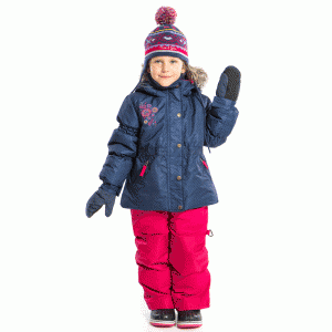 Зимний комплект для девочки Peluche&Tartine F17M52 Navy Mauve Зимний комплект для девочки Peluche&Tartine F17M52 Navy Mauve